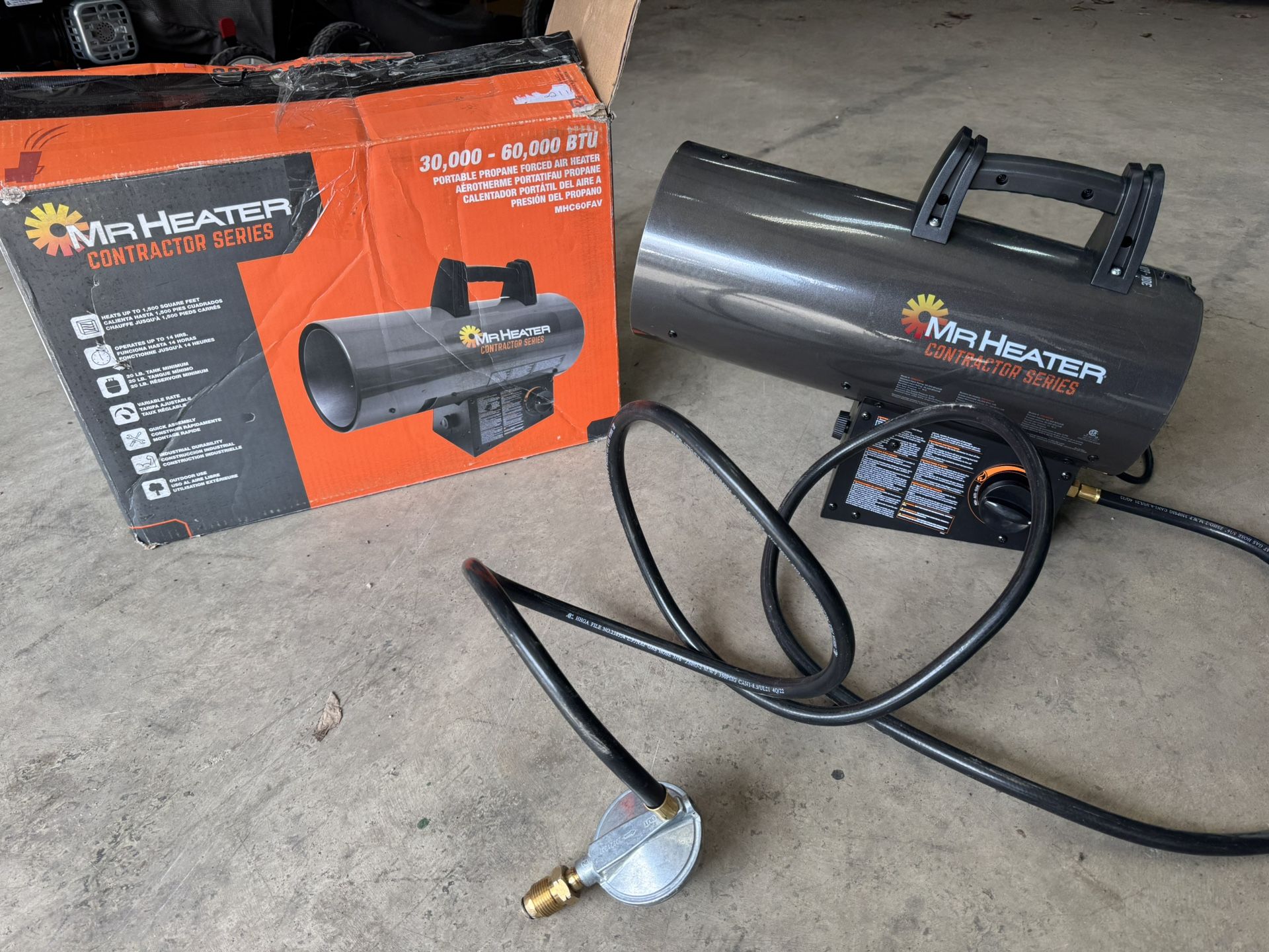 Mr Heater Propane Heater 60,000 BTU. New In Box Tested. Must Pickup