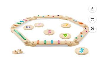 Wooden toddler balance beam
