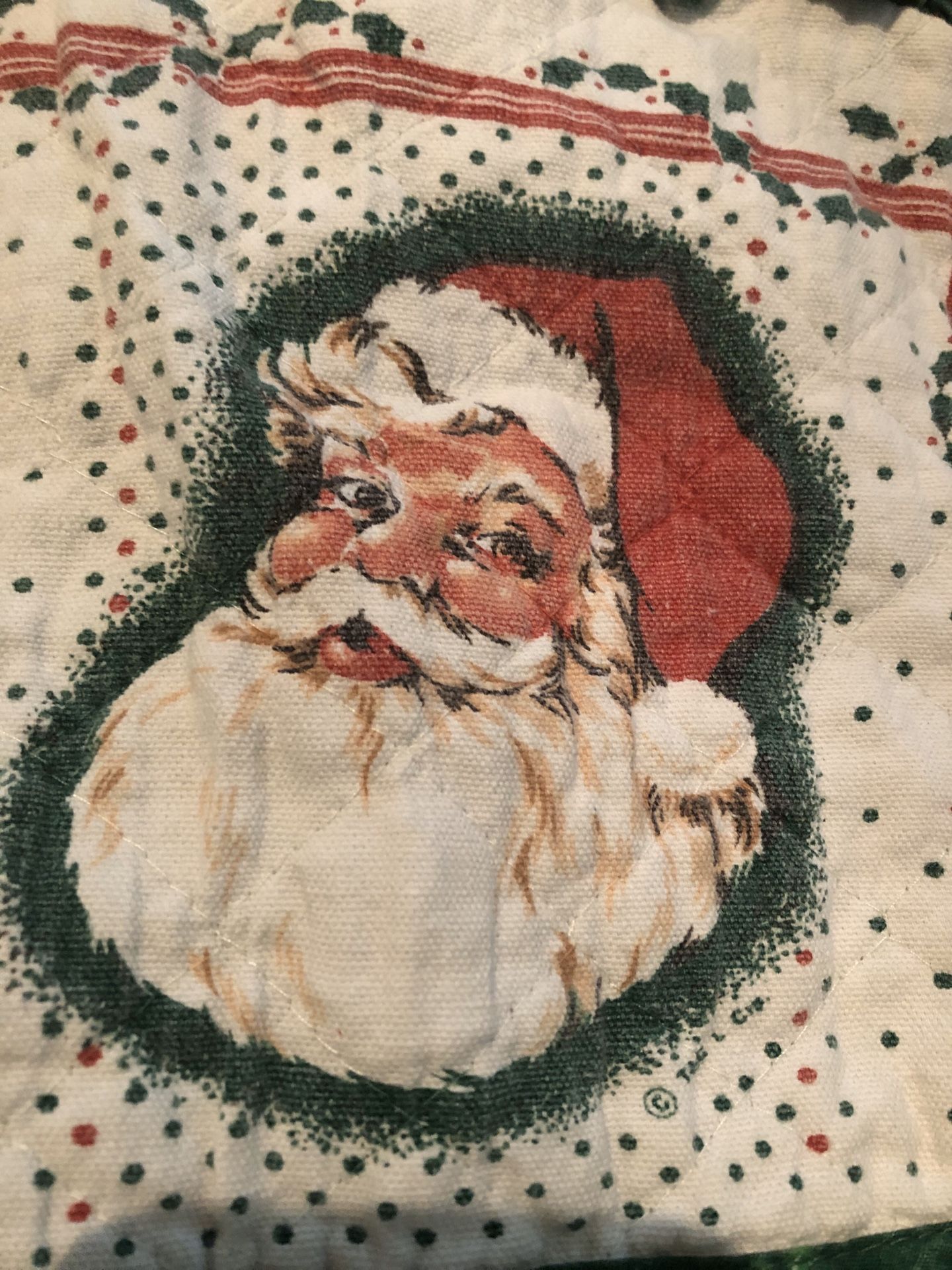 Christmas apron and linens