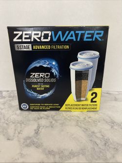 ZeroWater ZR-017 Replacement Filter 2 pack, New in box, 5 stage advanced filter