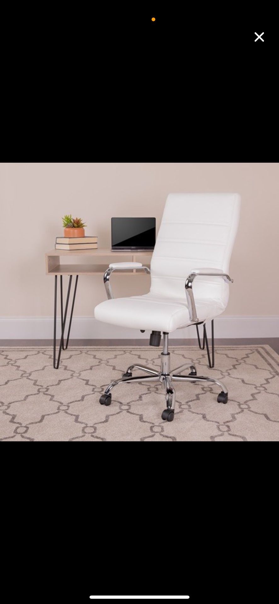 Flash Furniture High Back White Leathersoft Exclusive Swivel Office Chair
