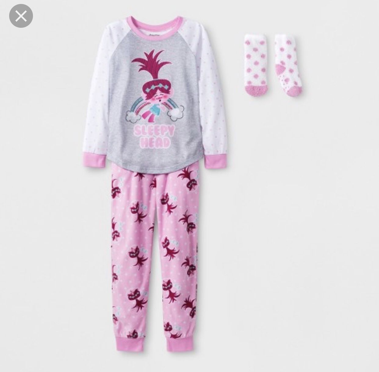 New with Tags Trolls Girls Pajamas, Size Medium - Retails for $16.99