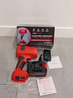 Cordless Electric Leaf Blower Powerful Lightweight, Battery & Charger Included