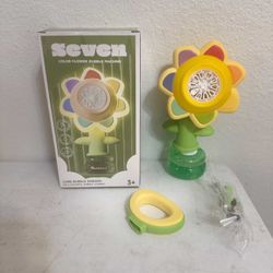 Seven Color Flower Bubble Machine