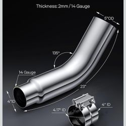 3 Diesel Exhaust Tips-Universal For 4” Exhausts