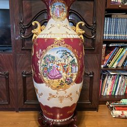 Chinese Rouge Glaze Gold Plating Vase