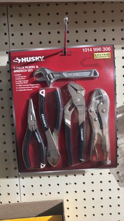 Husky 5-Piece Pliers & Wrench Set
