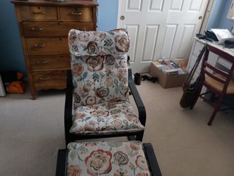 Modern Lounging Chair And Foot Stool