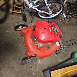 Troy built push mower Twenty one inch cut