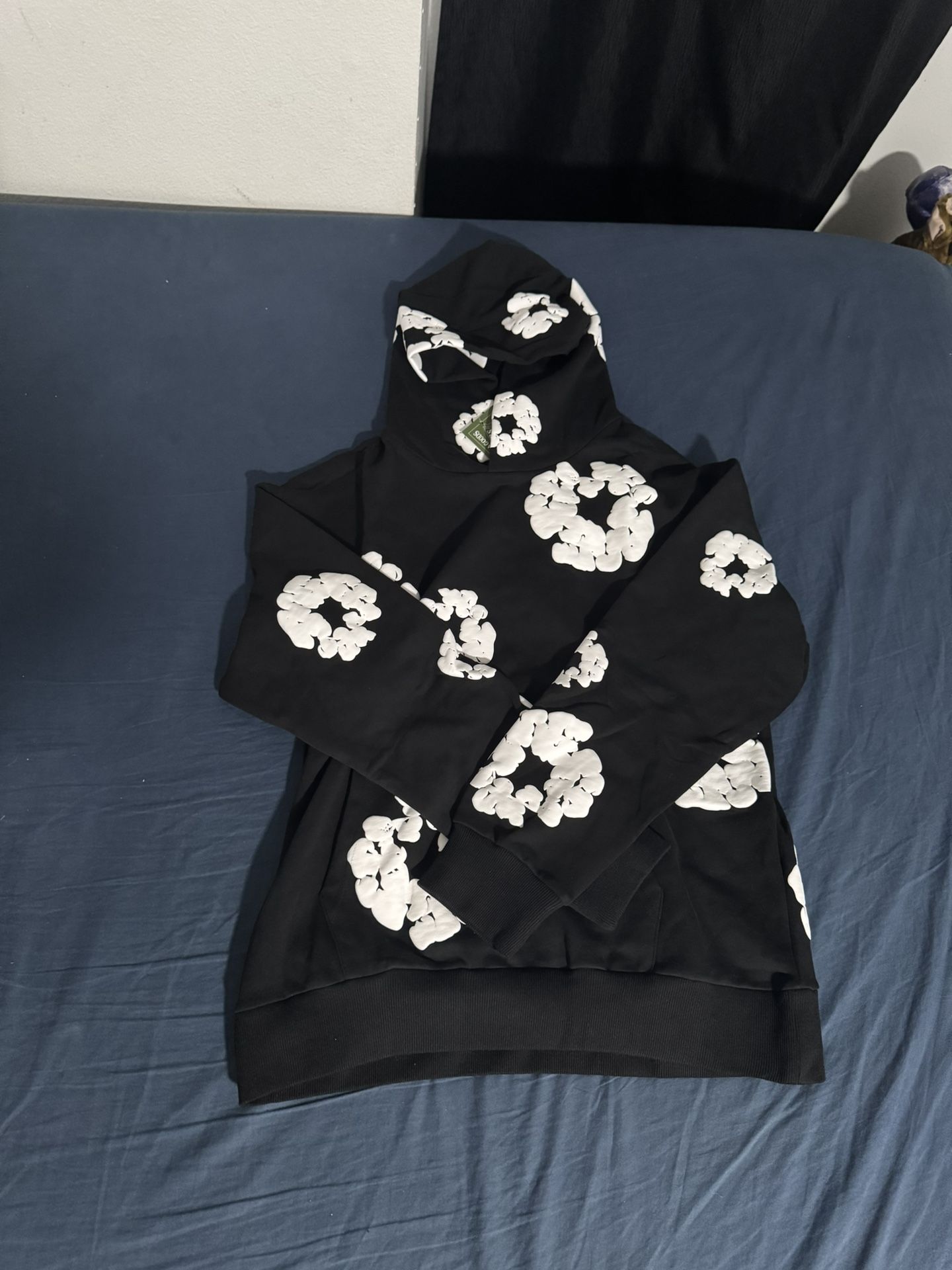 Denim Tears Cotton Wreath Hoodie Black/white
