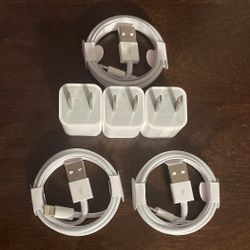 3x Apple iPhone Lightning Cable Wall Charger 