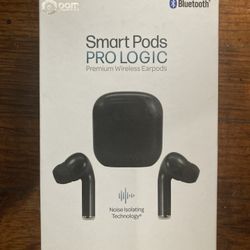 Pom Smart Pods PRO LOGIC Premium Wireless  Black Noise Isolation 