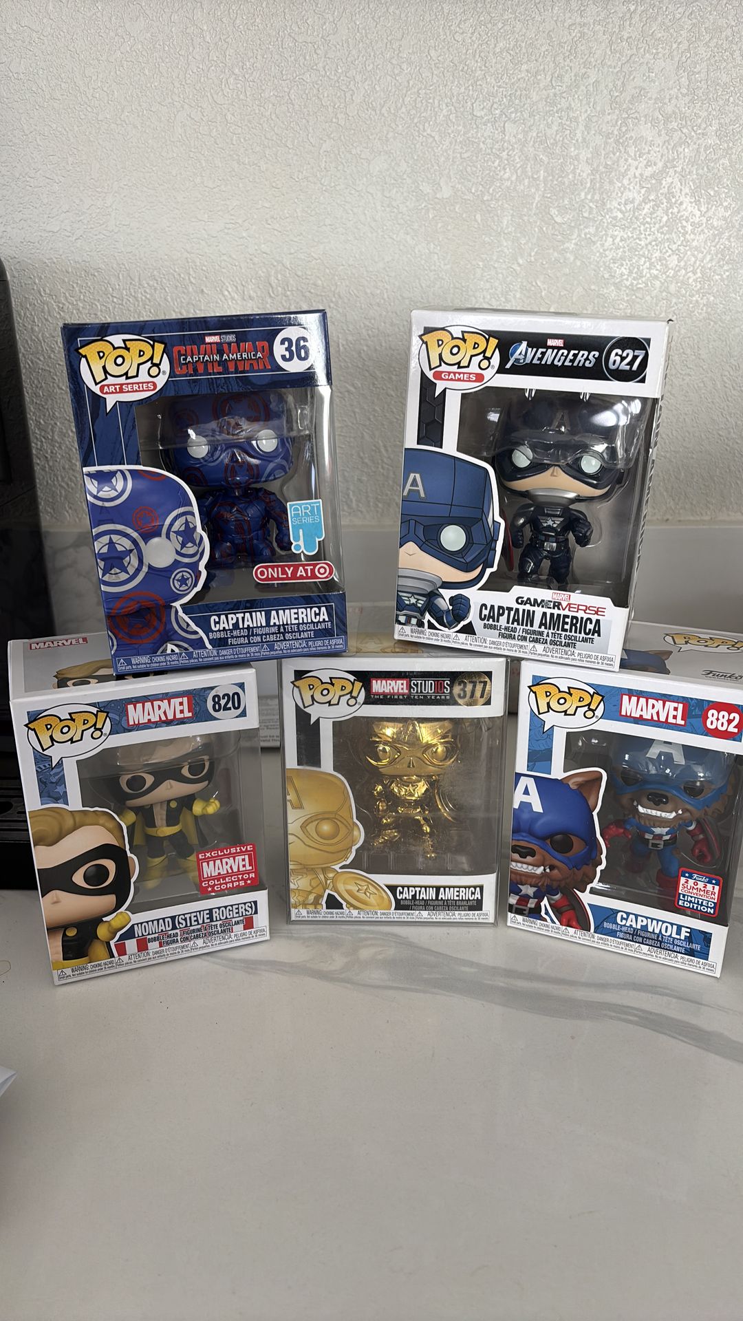 5 Captain America Funkos
