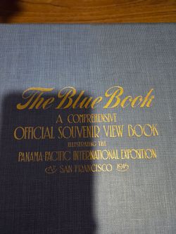 The blue book official souvenir view book extremely rare 1915 worlds fair book