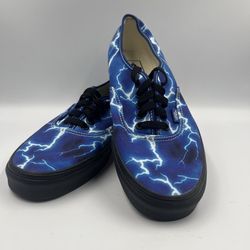 NEW Vans sneakers Men’s 10.5 blue Lightning Bolt graphic Low top Lace up NWOB