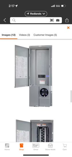 Semiflush 200amp Square D Panel