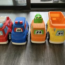 4 Plastic Cars For Baby