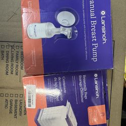 Manual pump and milk organizer