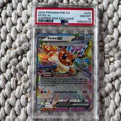 PSA 10 Eevee Ex Holo #075 2025 Prismatic Evolutions Surprise Box 1(contact info removed)4