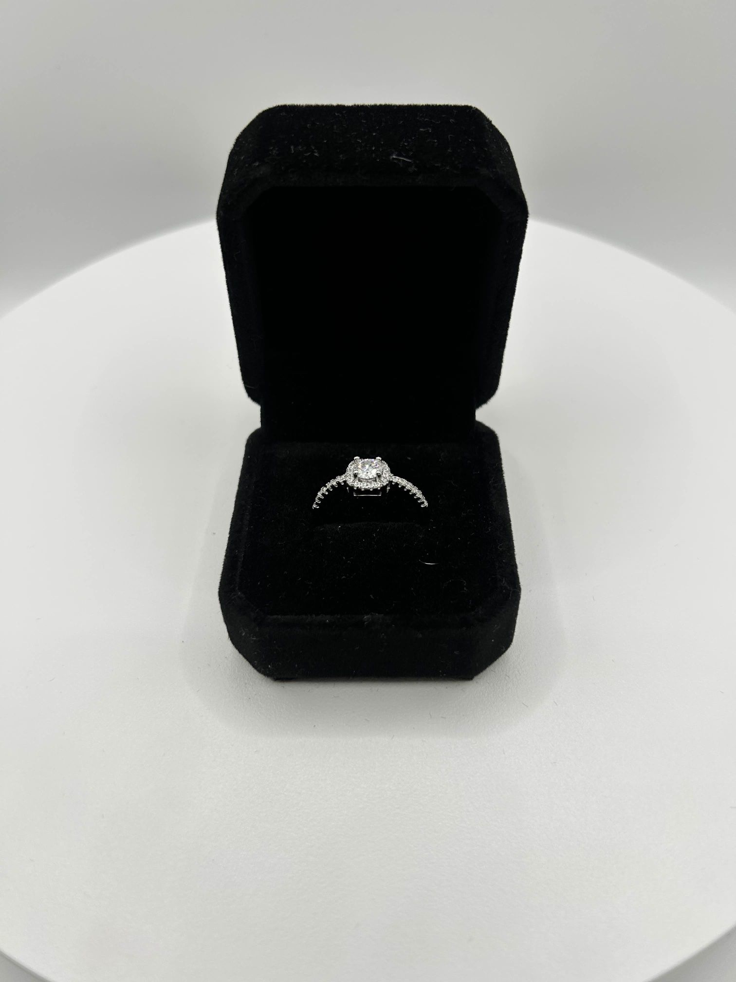 Diamond Square halo ring .5 Carat