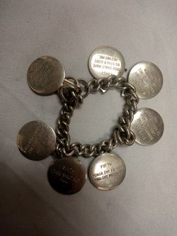 Silver charms Ten Commandments