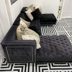 Sofa Sectional Black  