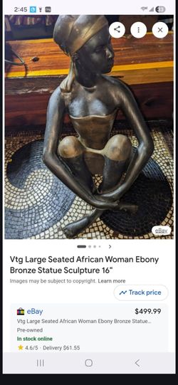 Ebony bronze statue