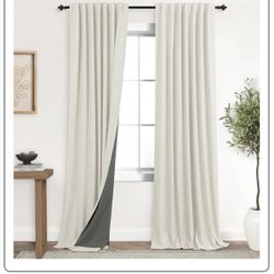 New Cream Blackout Curtains 53” X 100”