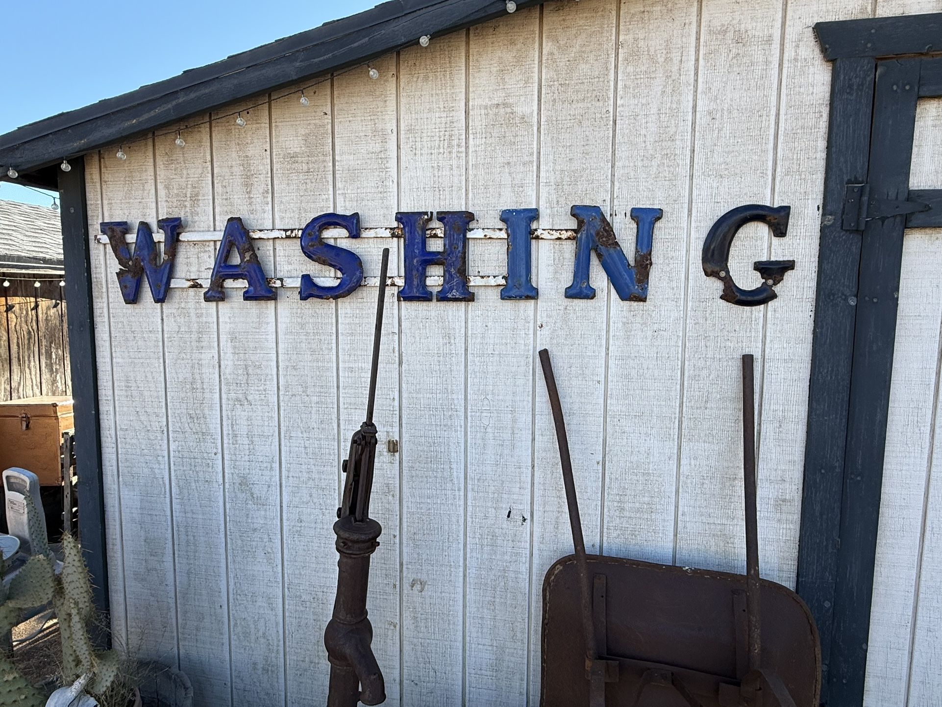 Vintage Porcelain Gas Station Sign