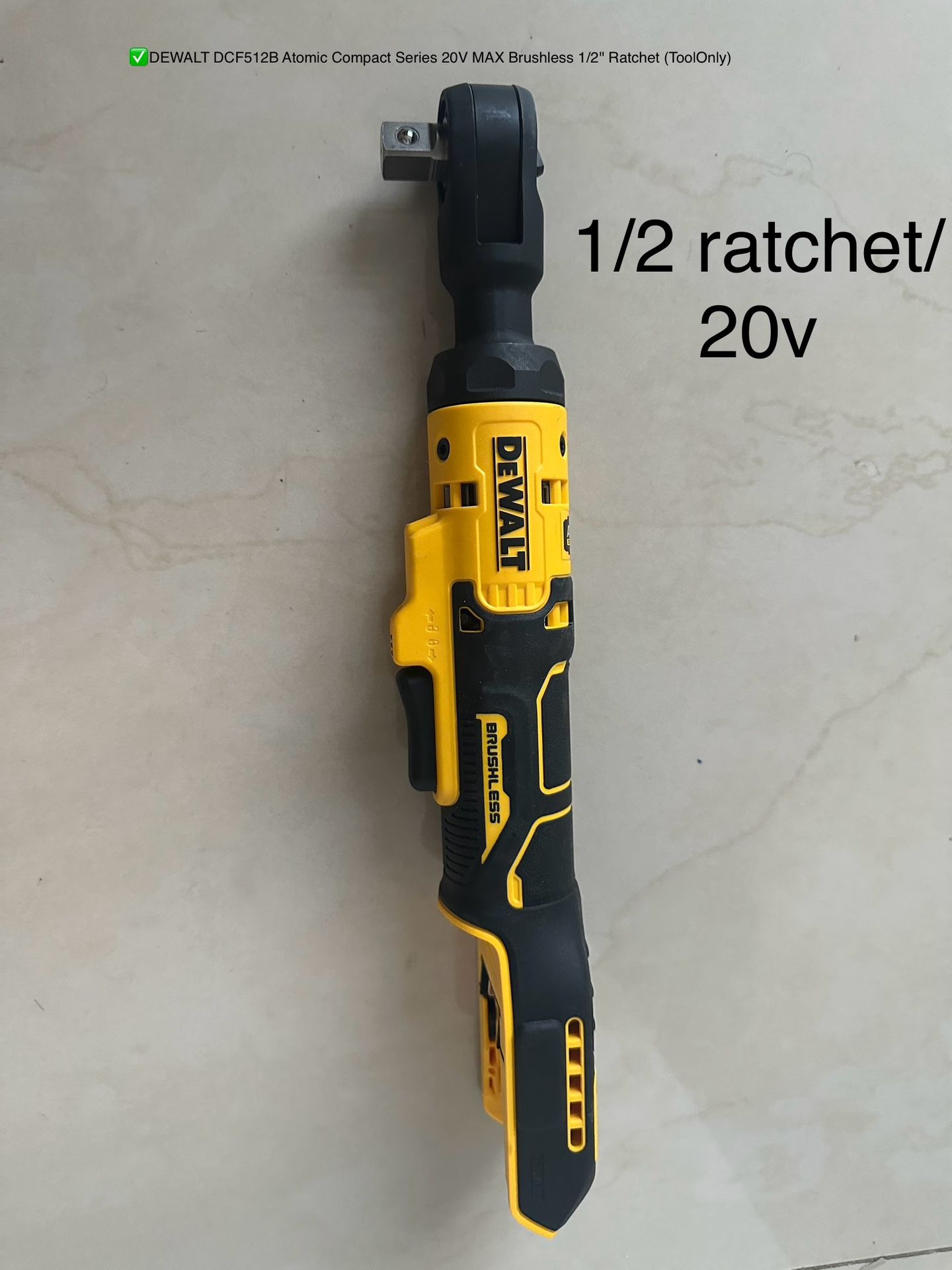 ✅New ATOMIC 20V MAX Cordless 1/2 in. Ratchet (Tool Only)(dcf512b)