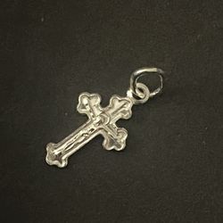 GENUINE Sterling Silver TINY Cross 