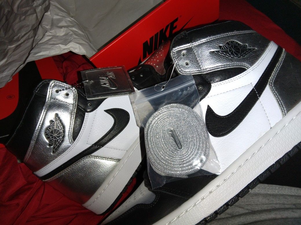 Jordan One Silver Toe