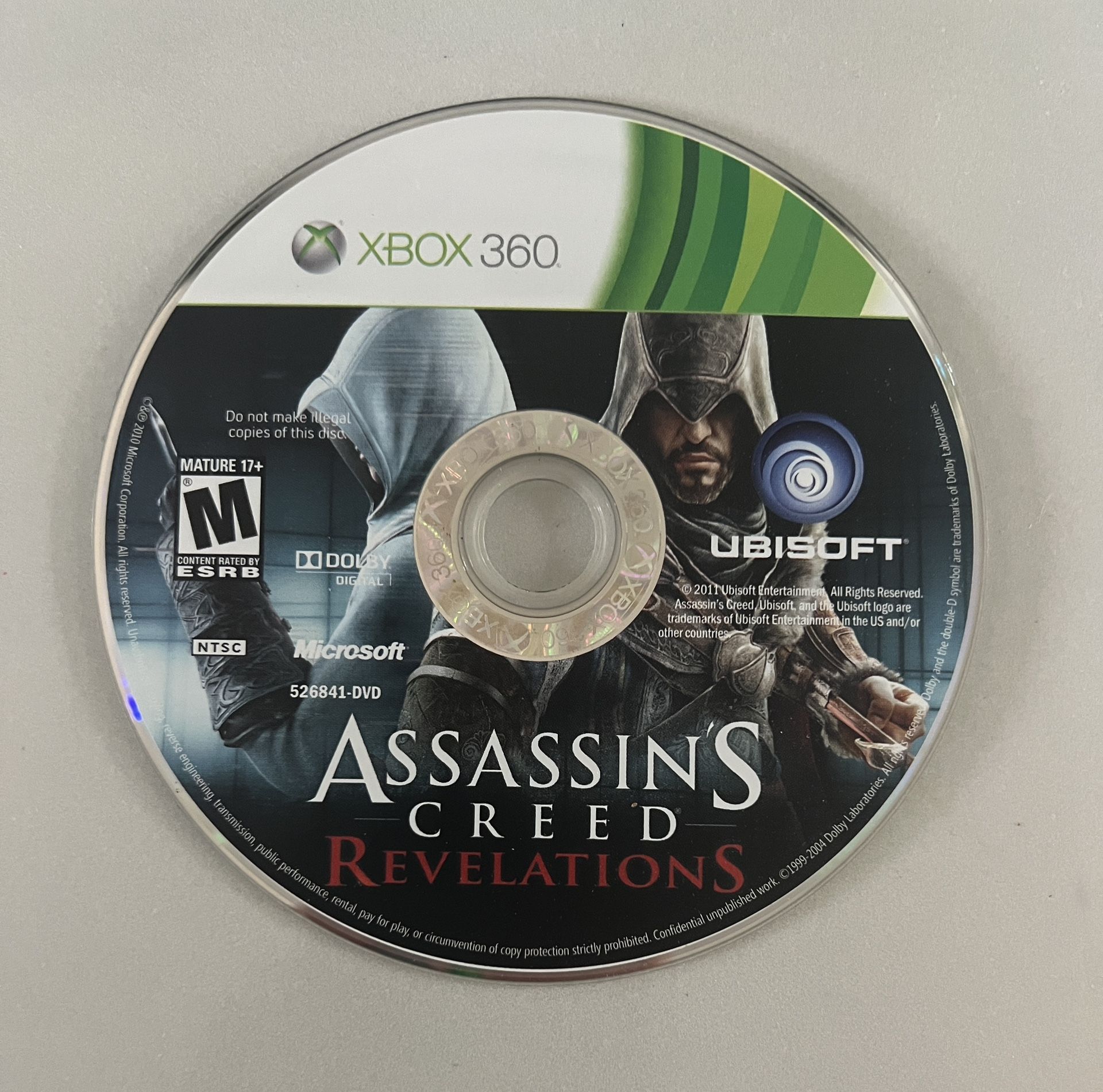 Assassins Creed Revelations (Microsoft Xbox 360) DISC ONLY