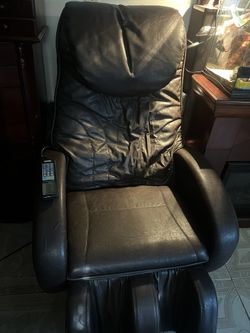 Neox Brown Leather Messaging Chair 
