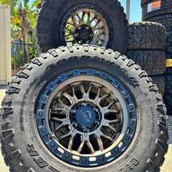 Vendo Bonito Set De Rines Nuevos ‼️‼️ Con Llantas Bf Goodrich LT 285:70R17 Perfecta Condición