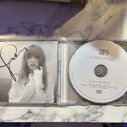 Taylor Swift “The Tortured Poets Department” Autographed CD