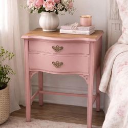 Vintage Solid Wood Side / End Table or Nightstand