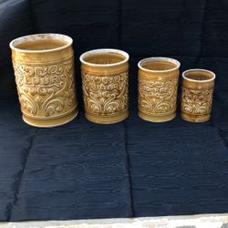 Canisters Ceramic Vintage  No Chips