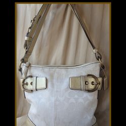 Authentic COACH SIGNATURE SOFT DUFFLE Bag Crossbody Purse