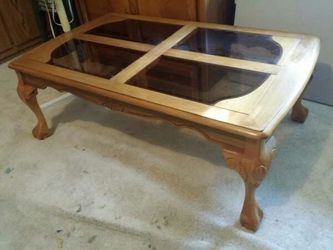 Nice Coffee table ! Wooden with glass