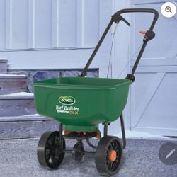 Scotts Turf Builder EdgeGuard DLX Broadcast Spreader for Grass Seed, Fertilizer, Salt and Ice Melt