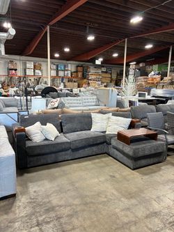 Lovesac Modular Sectional couch 4 seats in charcoal grey