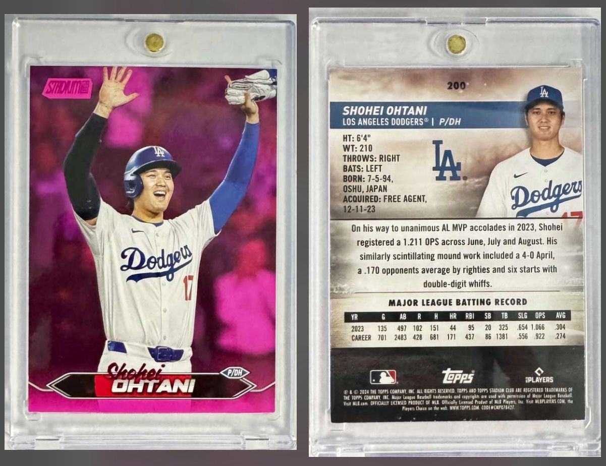 2024 Topps Stadium Club - Shohei Ohtani - Pink Foil