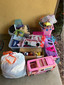 Free toys clothes books