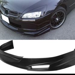 Fits 03-05 Honda Accord Sedan Mug Style Unpainted Front Bumper Lip Spoiler PU