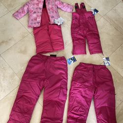 Pink Snow Pants, Bibs And Jackets For Girls 
