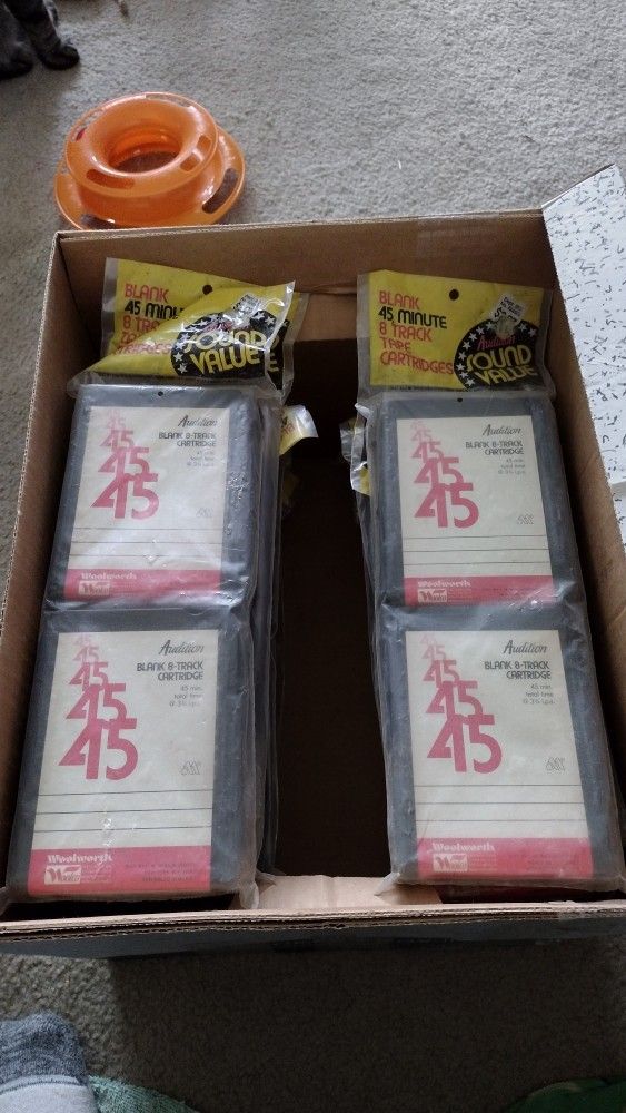 NOS Blank Recordable 8-track Tapes.