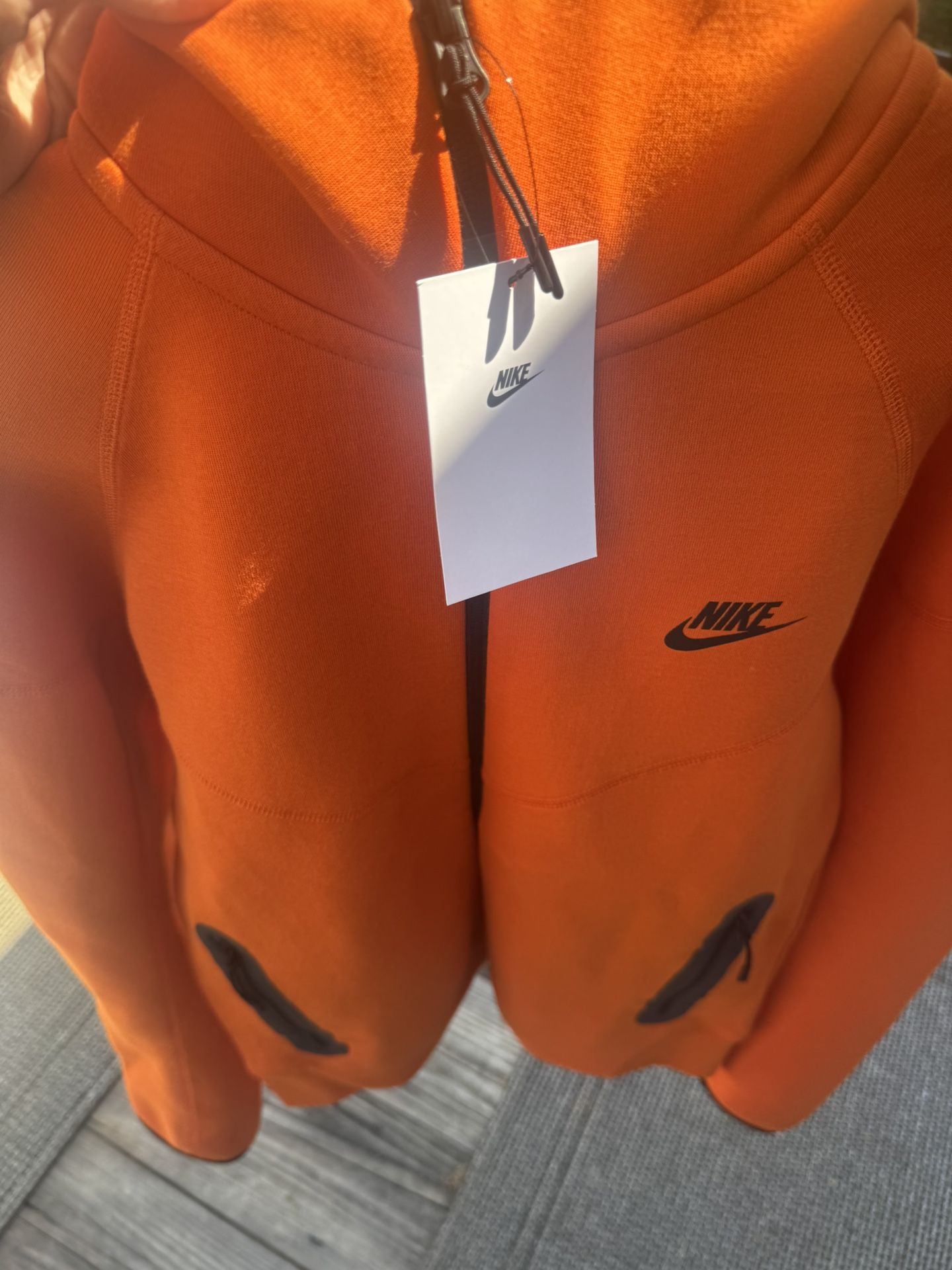 Orange Nike Tech Fleece Size M