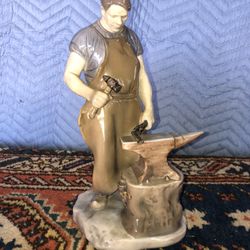 Bing & Grondahl Copenhagen Large Figurine 2225 The Blacksmith by Axel Locher