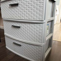 Sterilite 3-Drawer Weave Storage Organizer – Stylish & Durable (Gray)